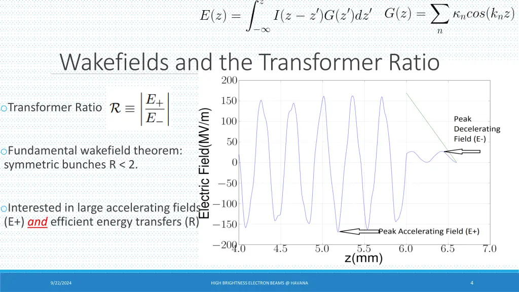 wakefields and the transformer ratio