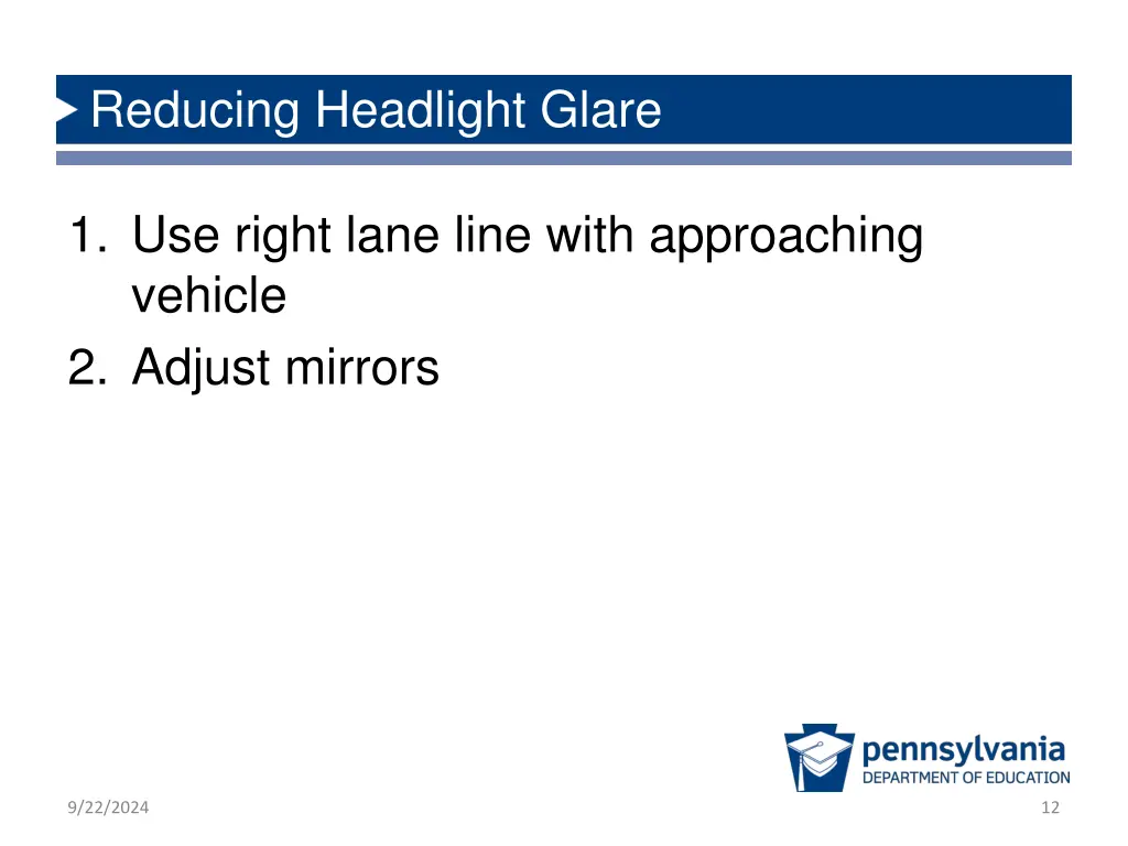 reducing headlight glare