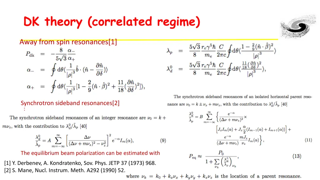 dk theory correlated regime