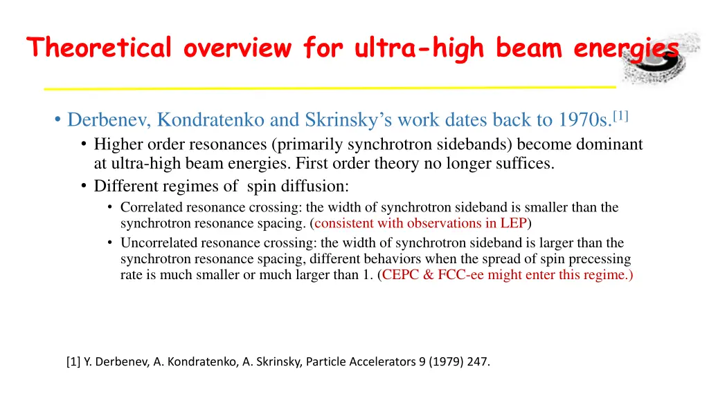 theoretical overview for ultra high beam energies