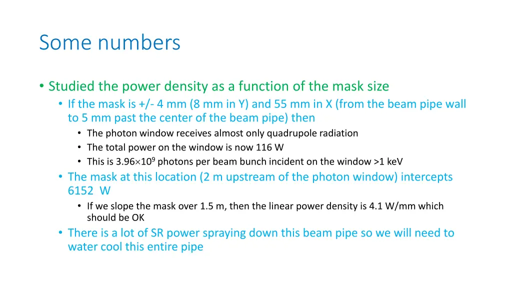 some numbers