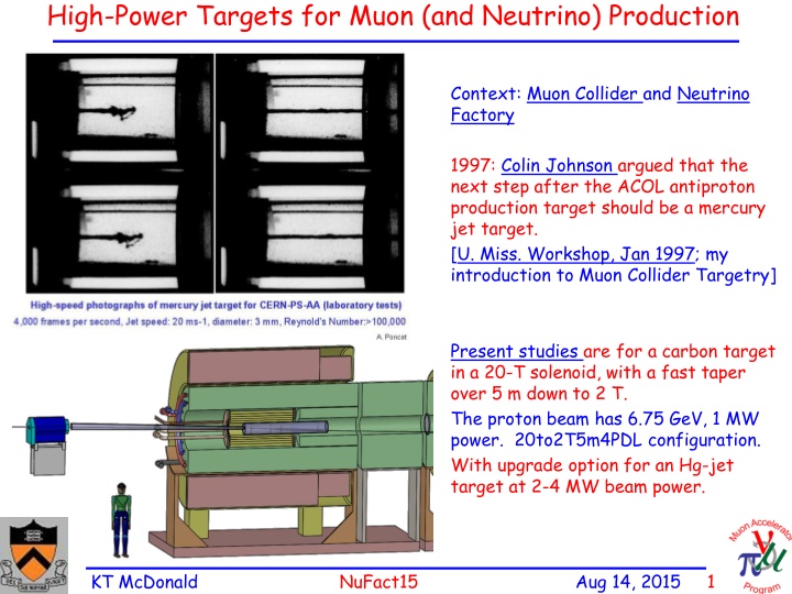 high power targets for muon and neutrino