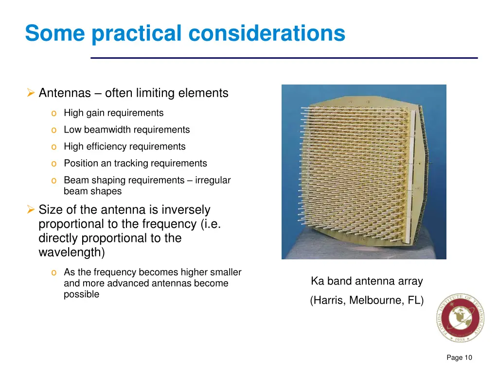 some practical considerations