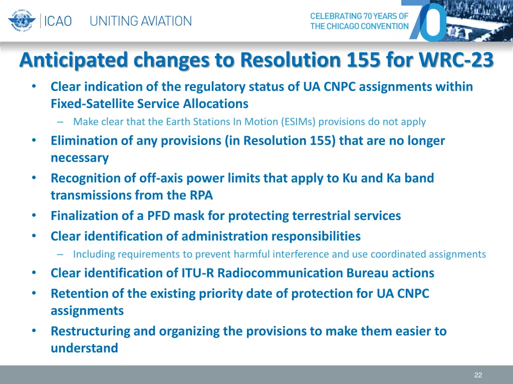 anticipated changes to resolution