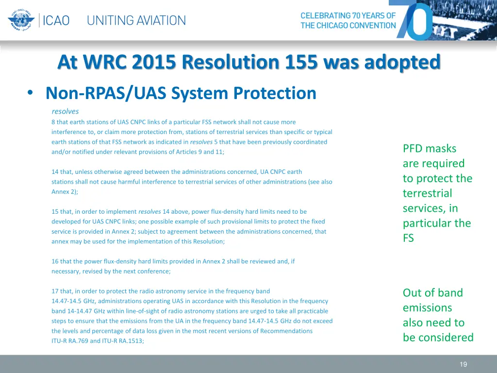 at wrc 2015 resolution 155 was adopted non rpas