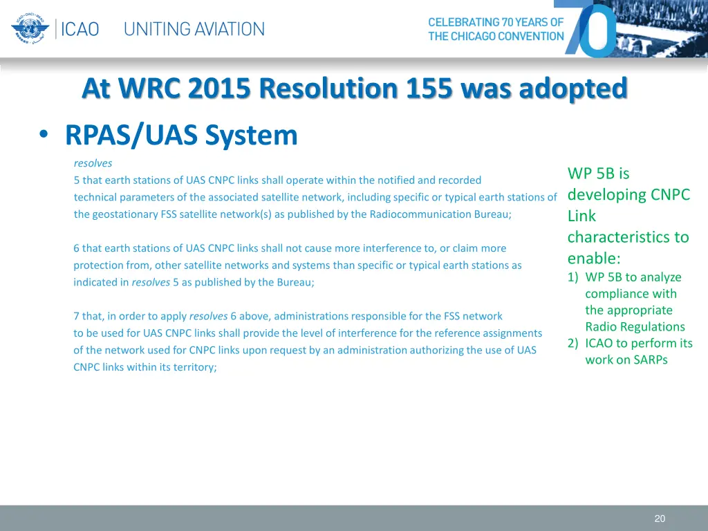 at wrc 2015 resolution 155 was adopted rpas