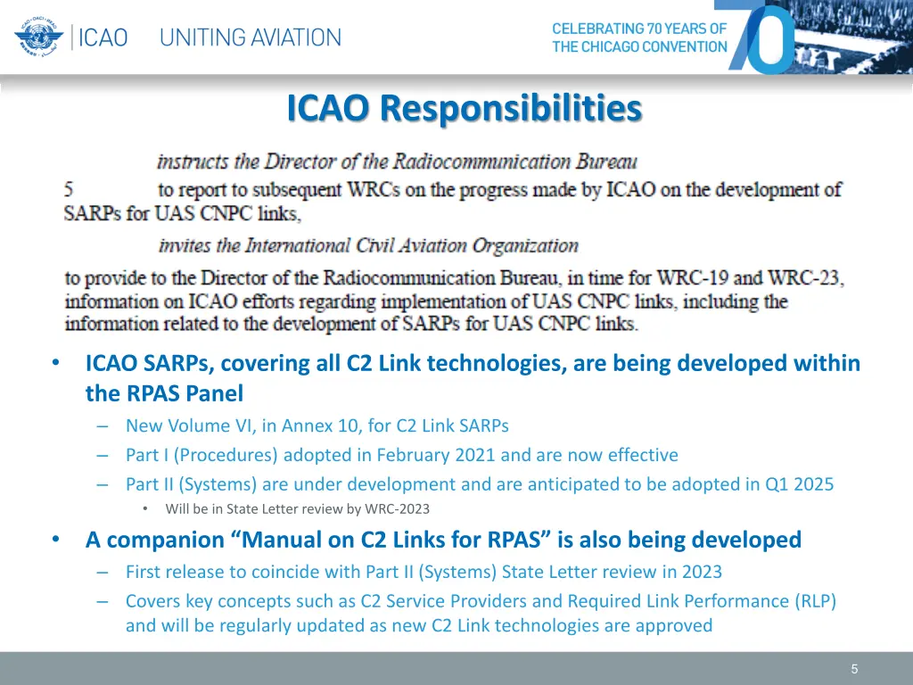 icao responsibilities