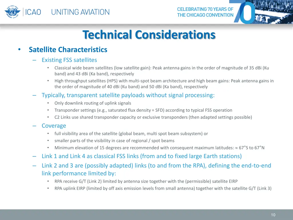 technical considerations satellite