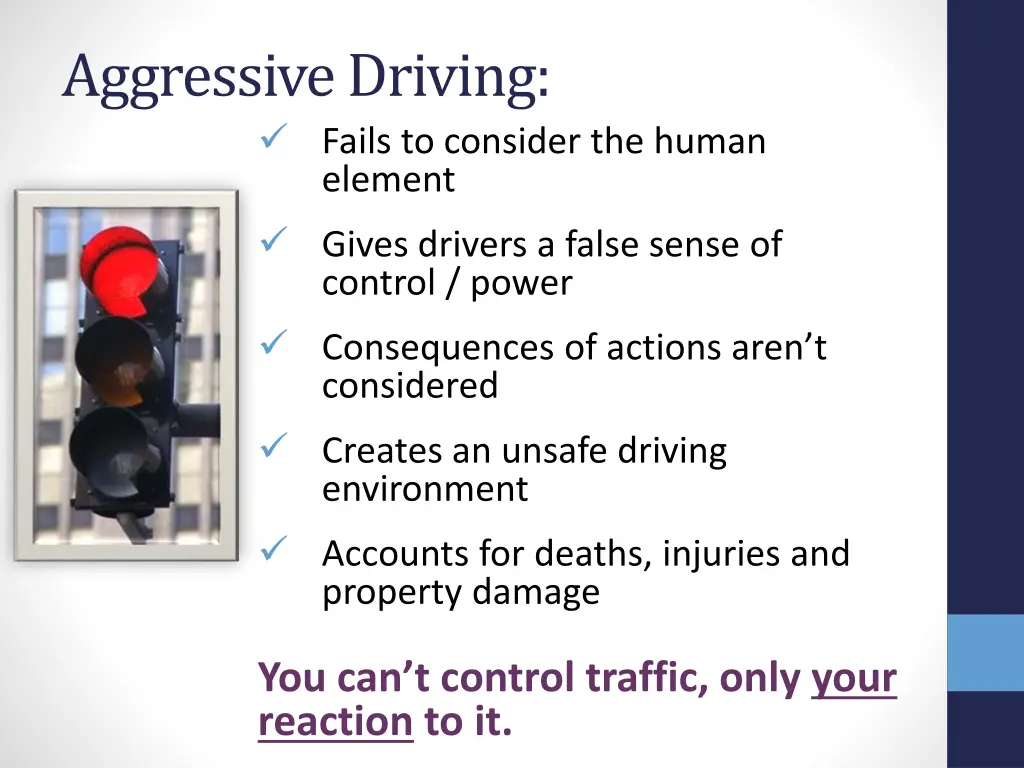 aggressive driving fails to consider the human