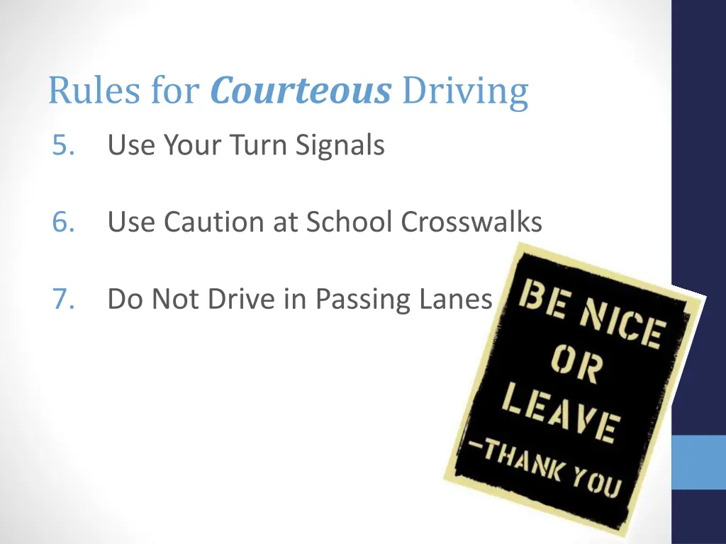 rules for courteous driving 1