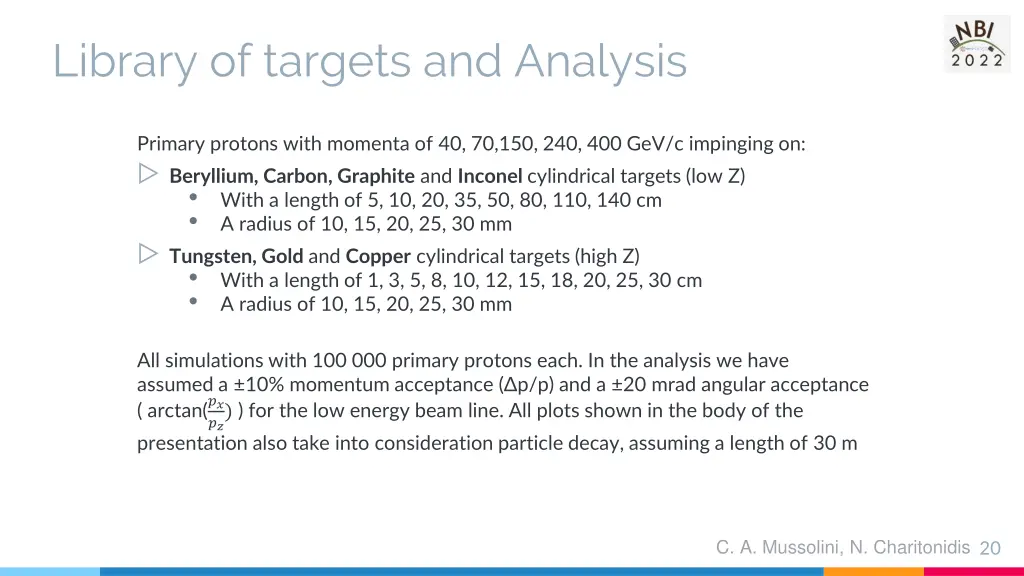 library of targets and analysis