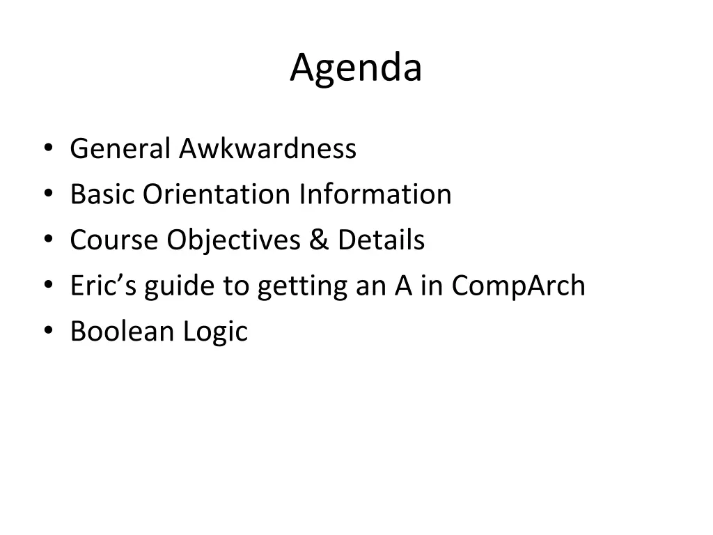 agenda