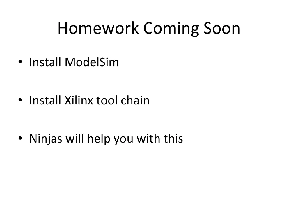 homework coming soon