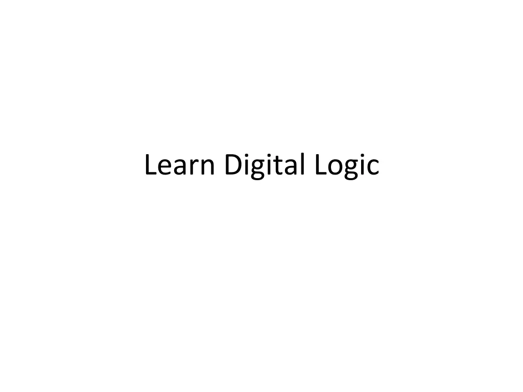 learn digital logic