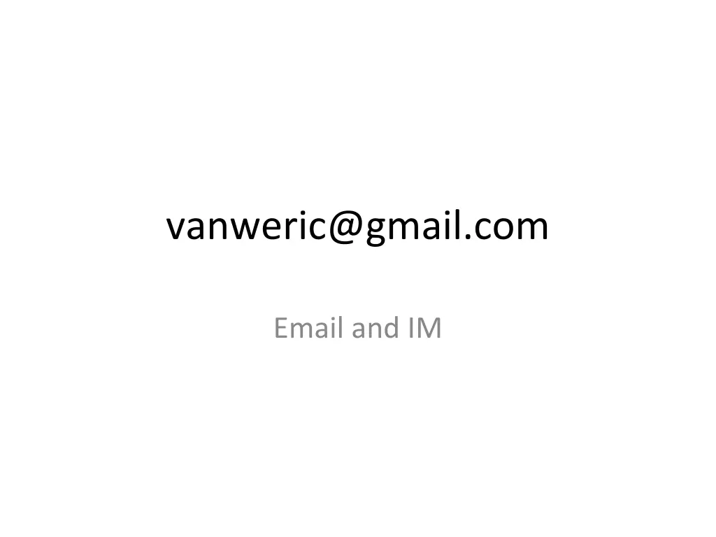 vanweric@gmail com