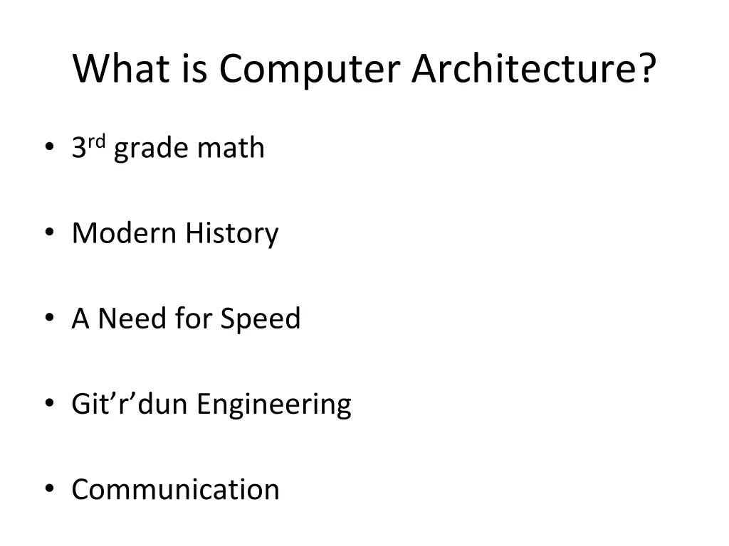 what is computer architecture 1