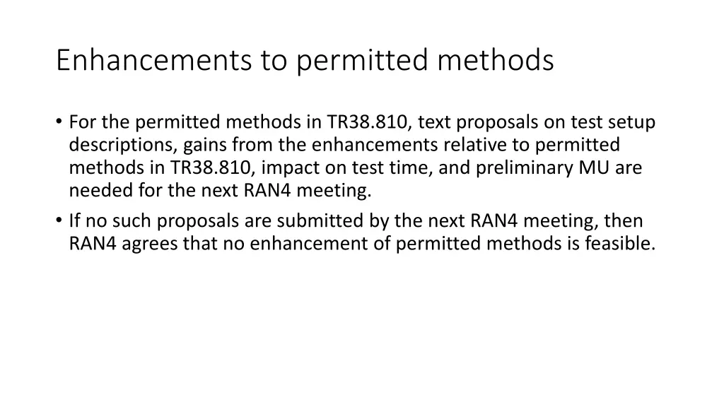 enhancements to permitted methods