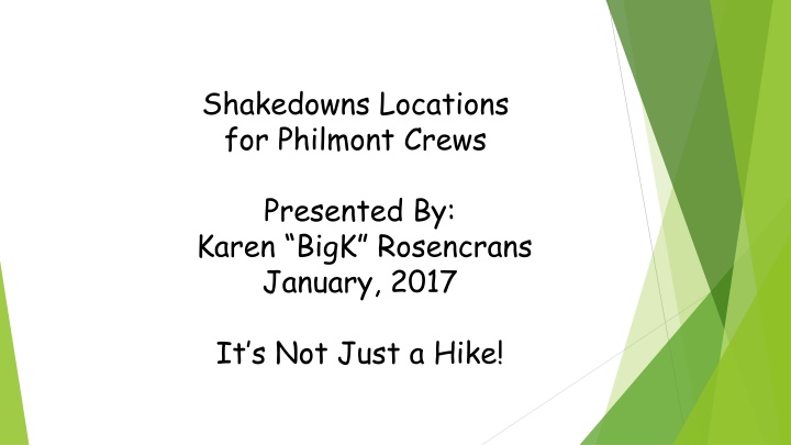 shakedowns locations for philmont crews