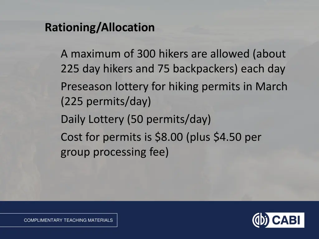 rationing allocation