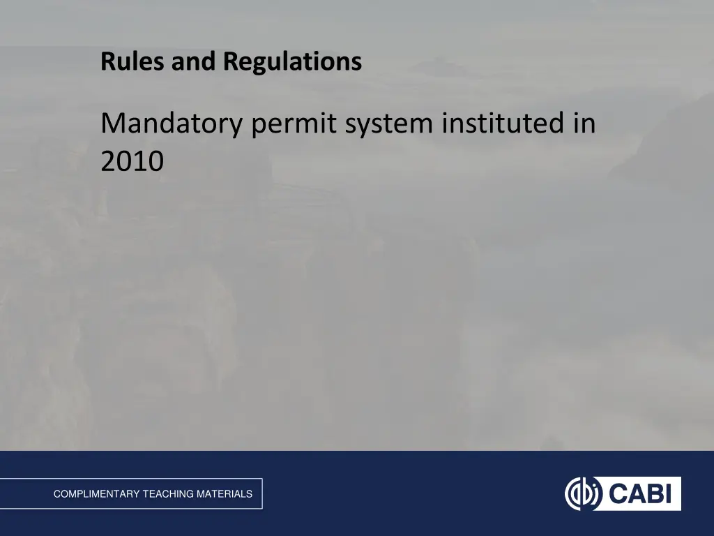 rules and regulations