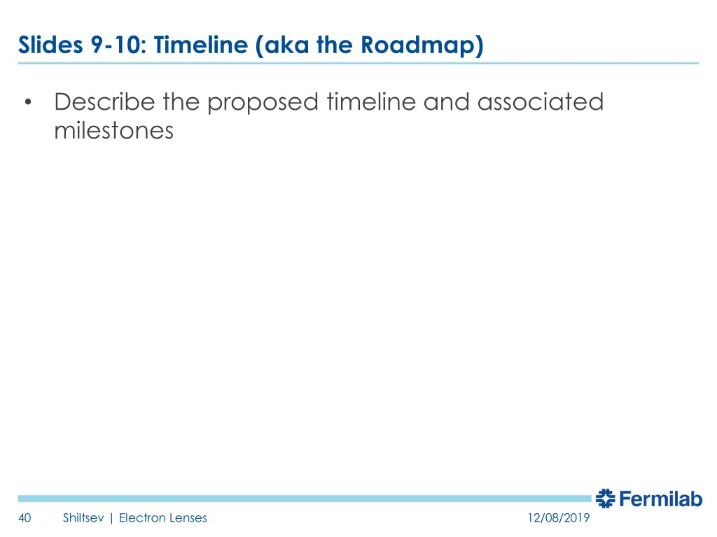 slides 9 10 timeline aka the roadmap