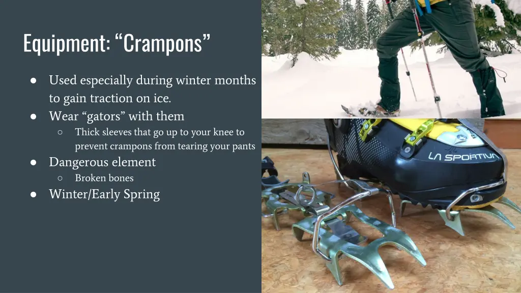 equipment crampons