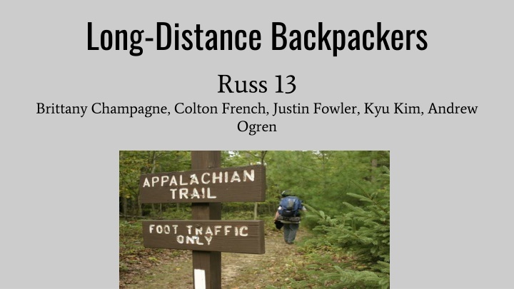 long distance backpackers russ 13 brittany