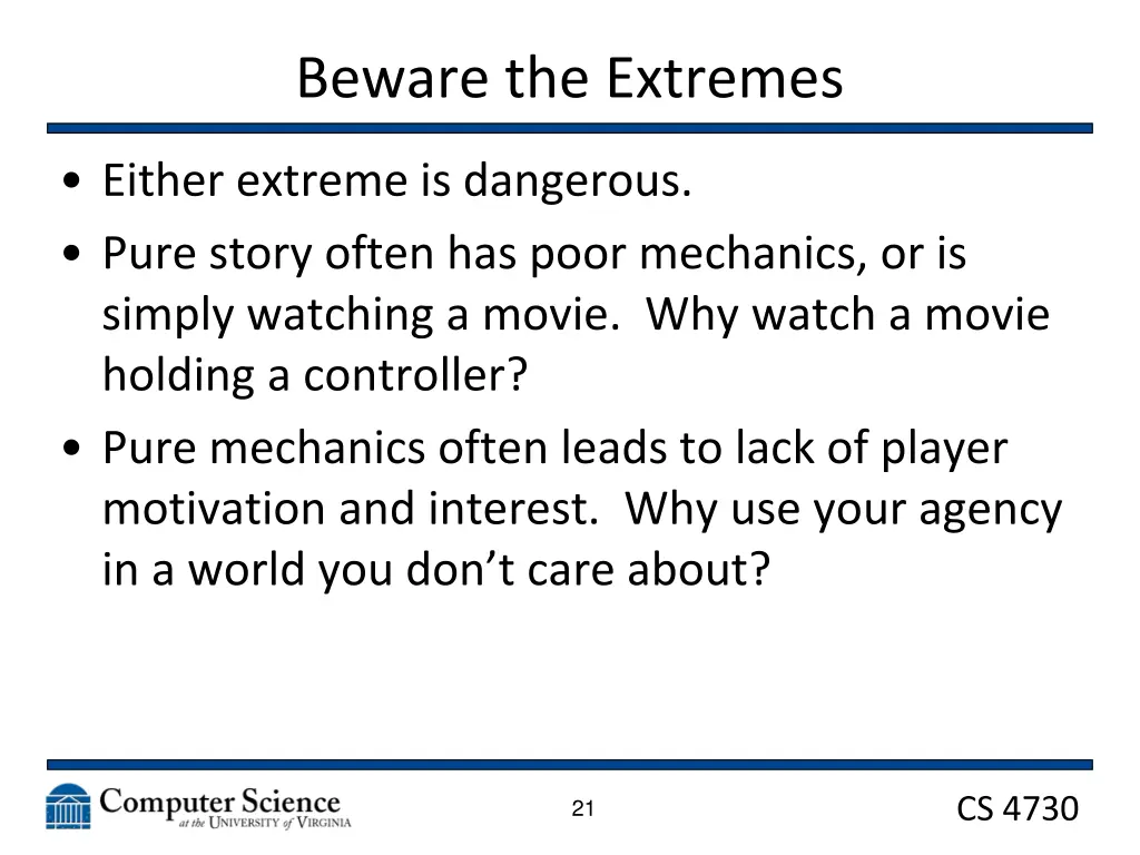 beware the extremes