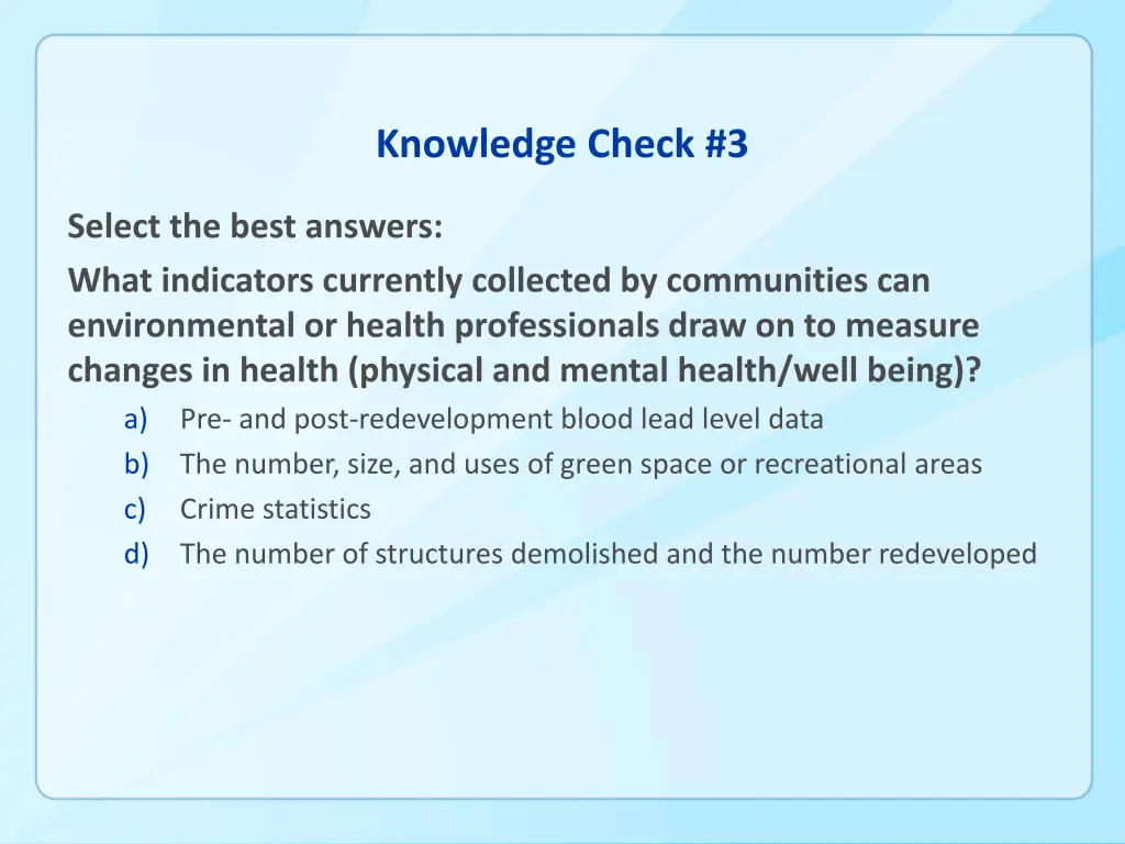 knowledge check 3