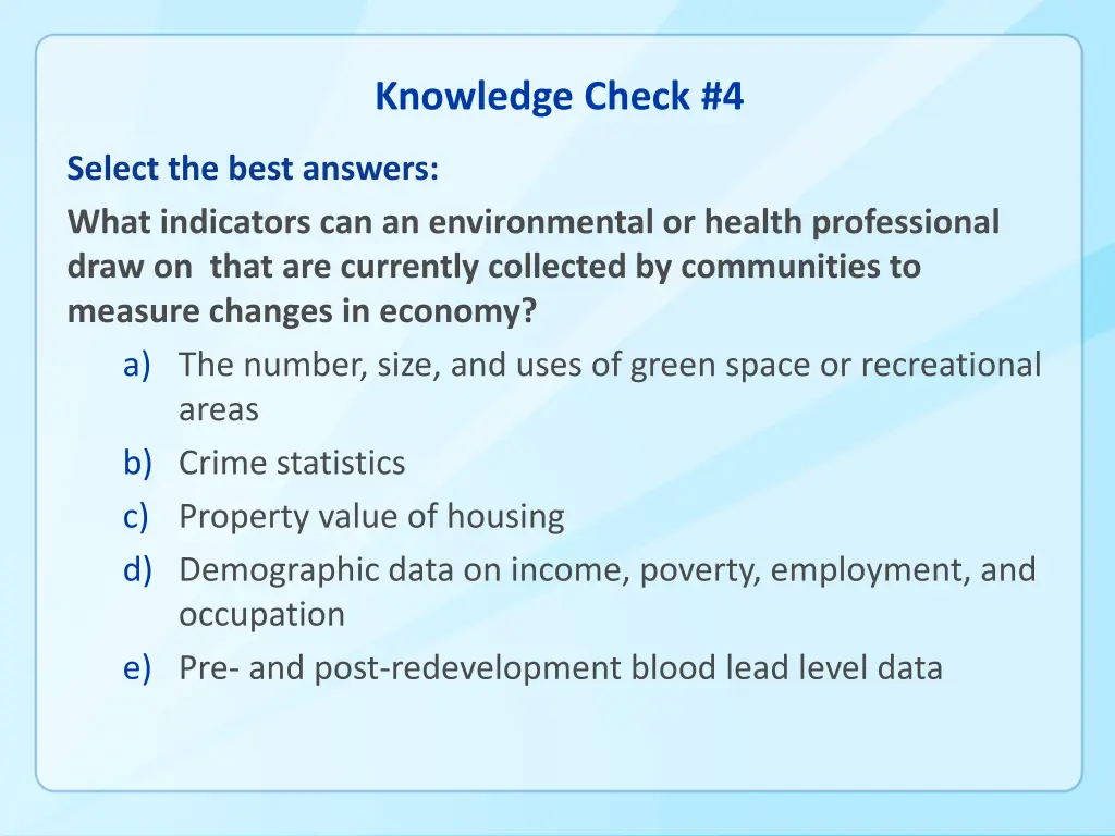 knowledge check 4