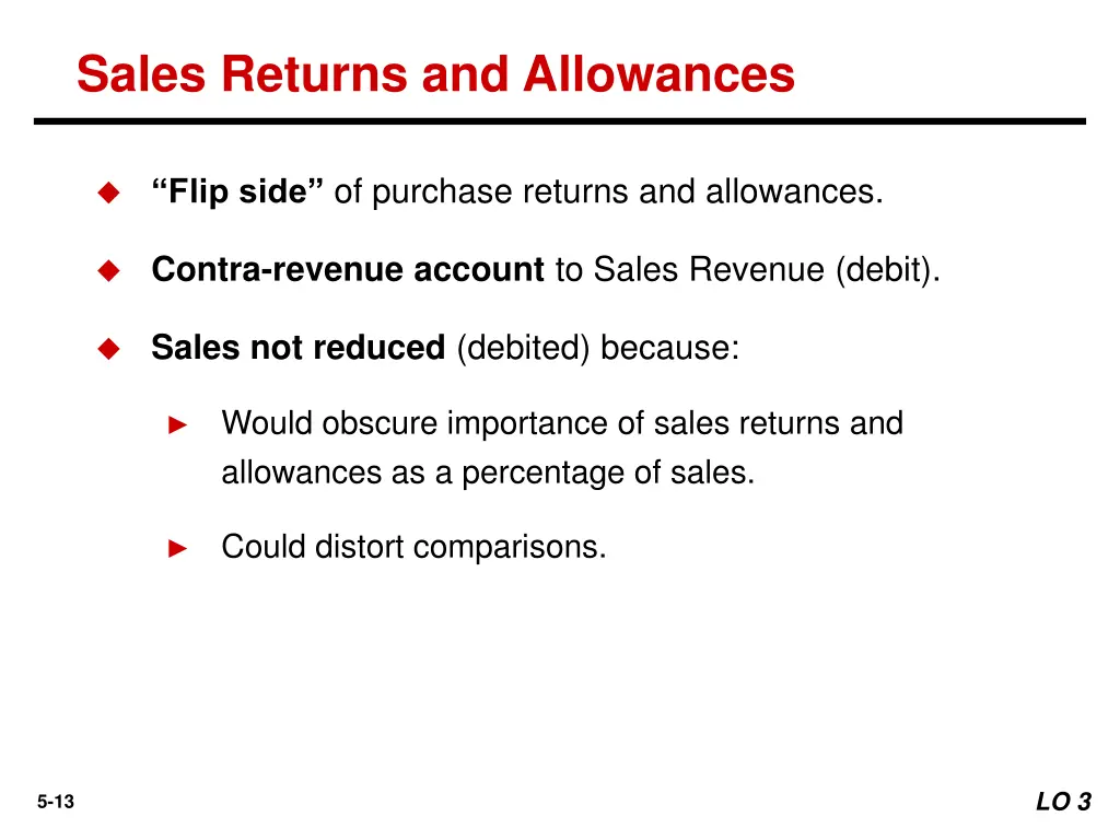 sales returns and allowances