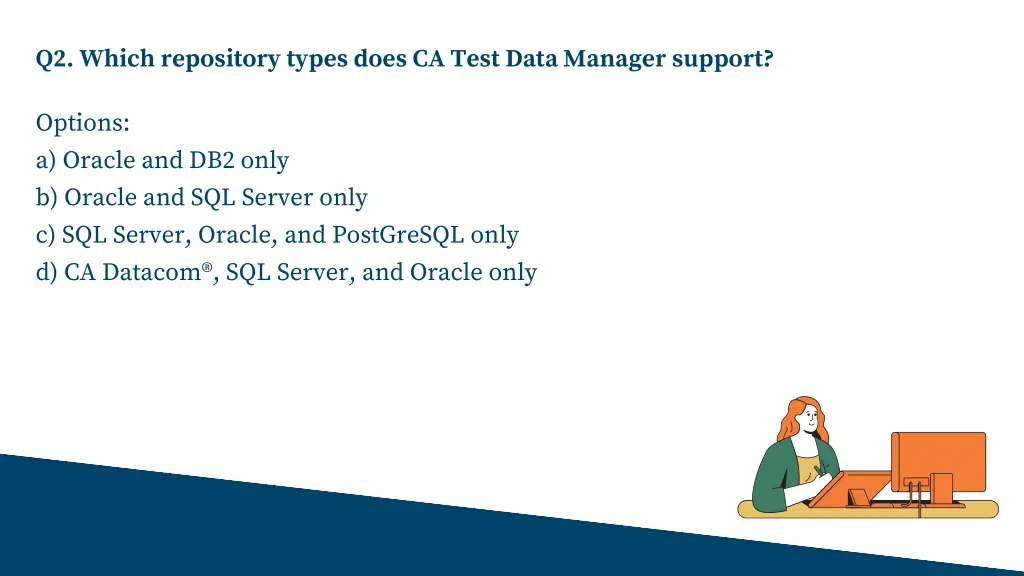 q2 which repository types does ca test data