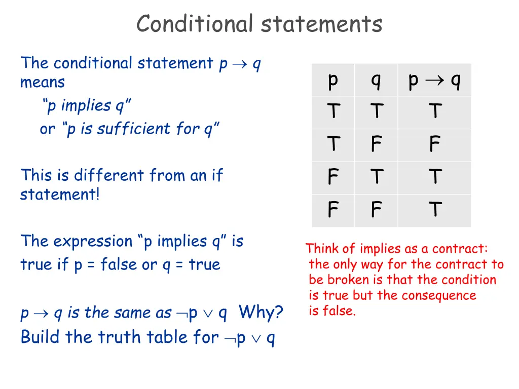 conditional statements