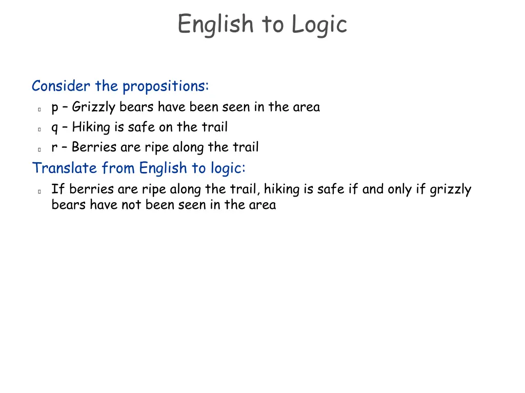 english to logic 1