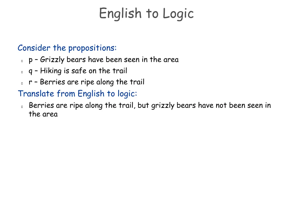 english to logic