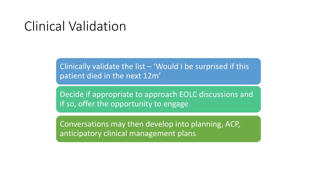 clinical validation