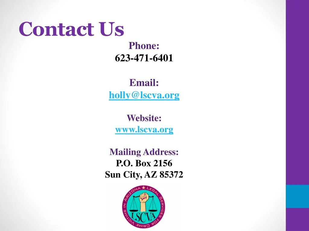 contact us