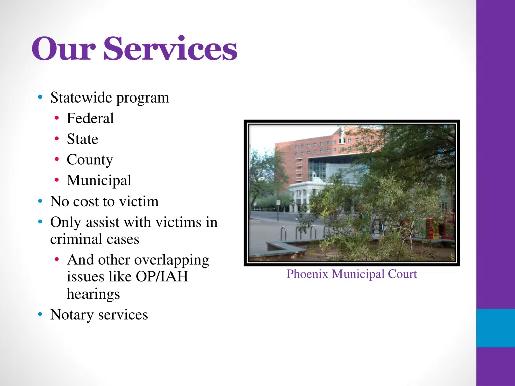 our services