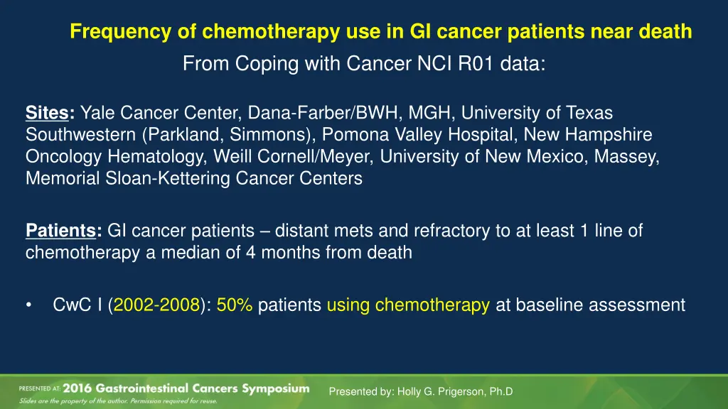 frequency of chemotherapy use in gi cancer 1