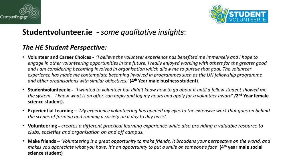 studentvolunteer ie some qualitative insights 2