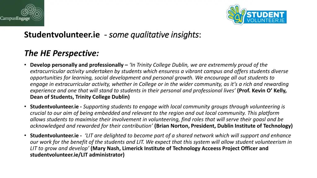 studentvolunteer ie some qualitative insights 3