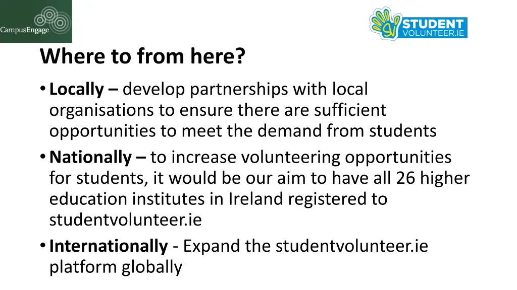 where to from here locally develop partnerships