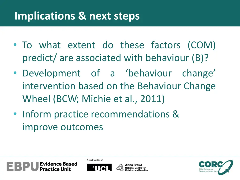 implications next steps