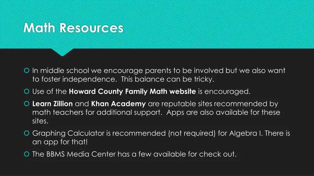 math resources