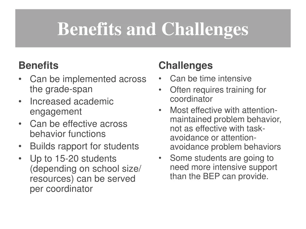 benefits and challenges