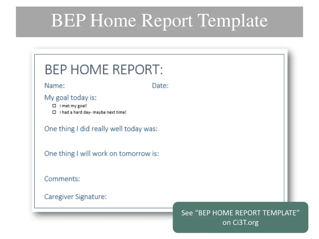 bep home report template