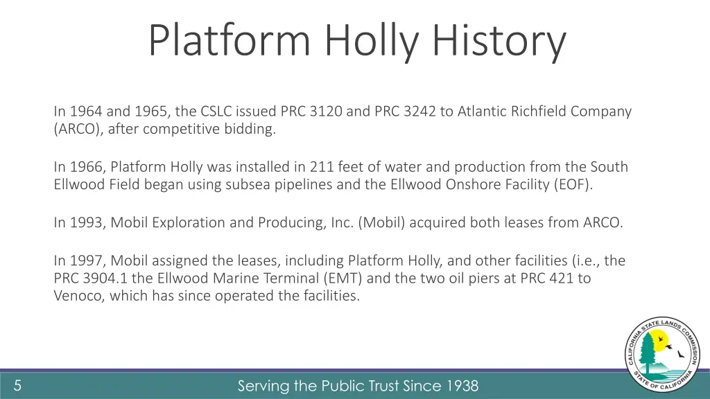 platform holly history