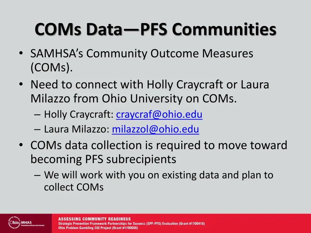 coms data pfs communities samhsa s community