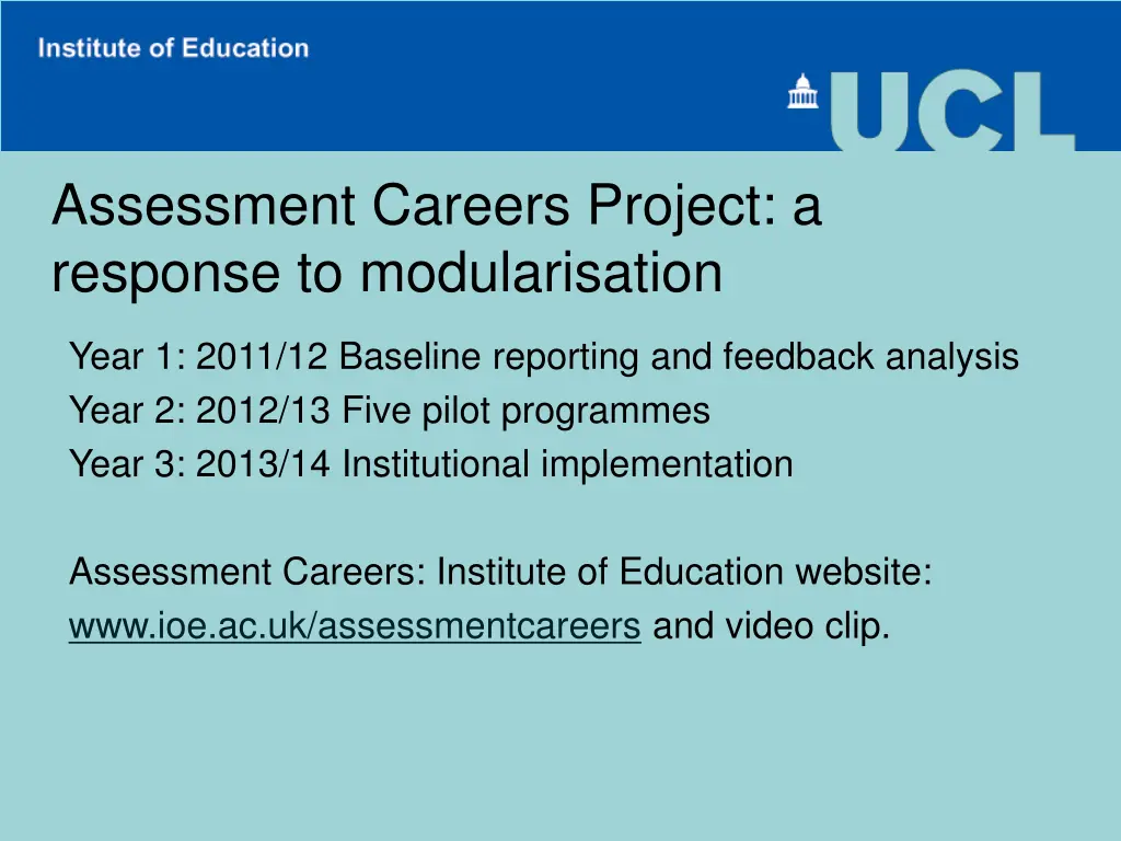 assessment careers project a response