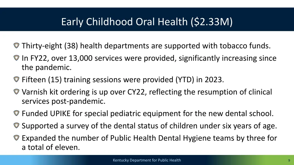 early childhood oral health 2 33m